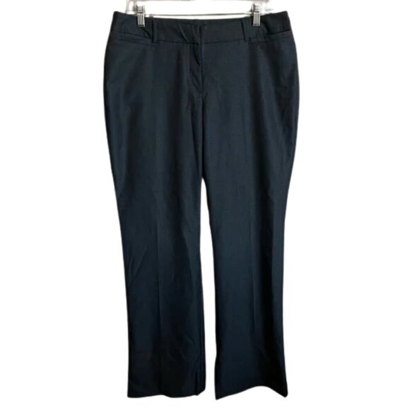 Worthington Curvy Fit Classic Navy Checkered Dress Pants Size 10 - Picture 1 of 8